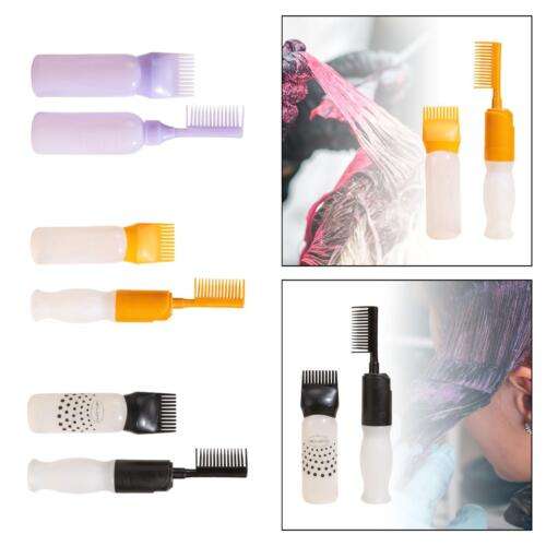 2-Pack Lightweight Root Comb Applicator Bottles for Easy Hair Dyeing and Coloring