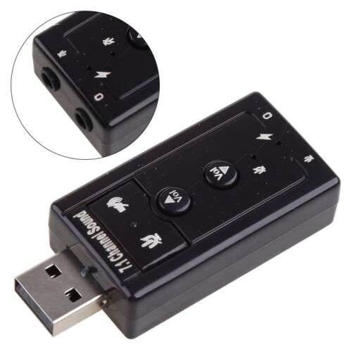 Immersive 7.1 Channel Virtual Surround Sound Gaming Sound Card for PC Desktop with 3.5mm Headphone Jack