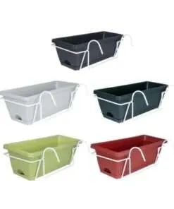 Alternative view of Nordic 20'' Hanging Balcony Planter for Fence, Nursery, & Yard - Perfect for Window Flower Boxes