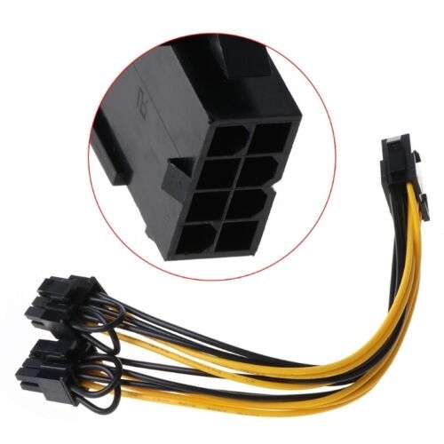 CPU to GPU Power Adapter Cable: 8 Pin PCI-E to 8 Pin, 25cm for Graphics Card Power.