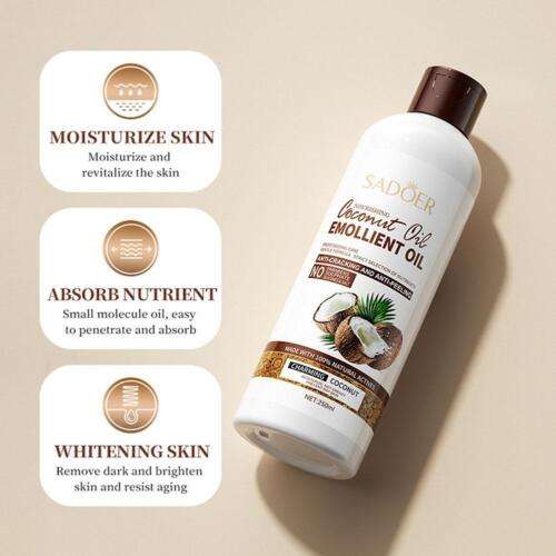Essens Extra Virgin Coconut Body Oil: 250ml Nourishing Hydration for Soft, Silky Skin