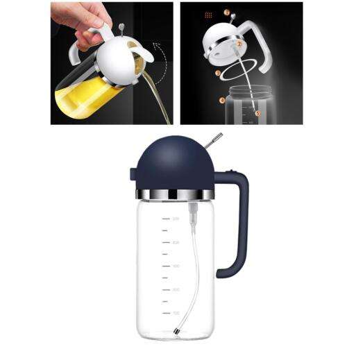 2-in-1 Refillable Olive Oil & BBQ Sauce Spray Bottle - Portable Glass Dispenser for Grilling & Cooking