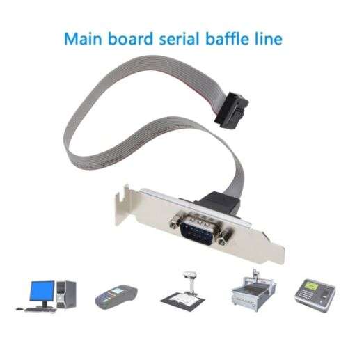 RS232 COM Port Extension Cable - 30cm 9-Pin DB9 Serial Port Baffle Line for Motherboard Chassis