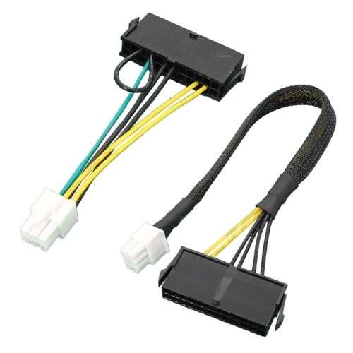24 Pin Female to 6 Pin Male Computer Power Cable for Motherboard Connection
