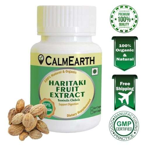 Haritaki Extract Capsules 10:1 for Detoxification & Digestive Support - Equivalent to 5000mg
