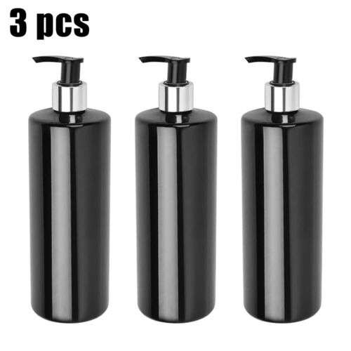 3-Piece 500ml Pump Bottles for Lotion, Shampoo, Shower Gel, and Soap Dispenser