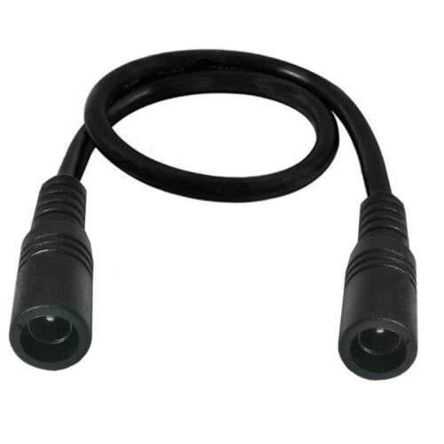 7.87in Black Power Extension Cable: Extend Your Reach and Power Devices Easily.