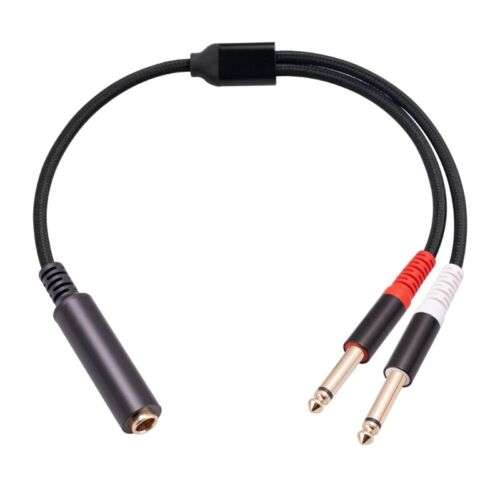6.35mm to 6.35mm Stereo Audio Adapter Cable: Connect Two 1/4" Jacks