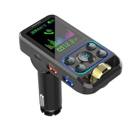 Wireless Bluetooth FM Transmitter for Car: Stream Music & Hands-Free Calls.