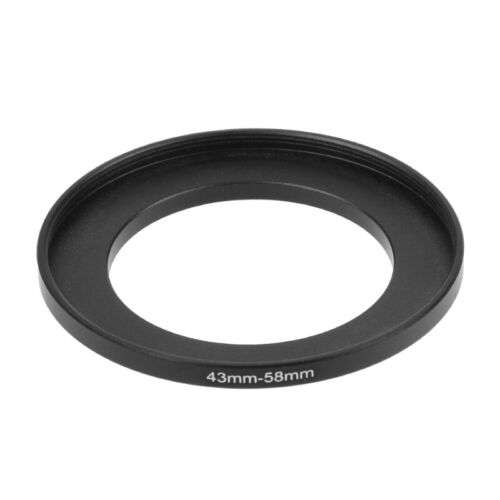 43mm to 58mm Metal Step-Up Ring: Adapter for Filters & Lenses - Enhance Your Photography.
