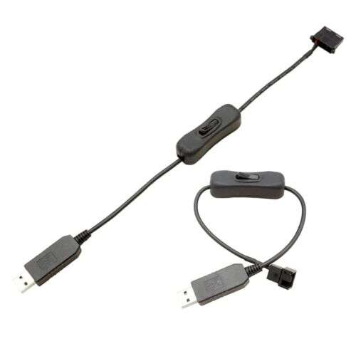 USB to 4-Pin PWM 5V-12V Boost Line Sleeved PC Fan Power Adapter for Increased Cooling Performance