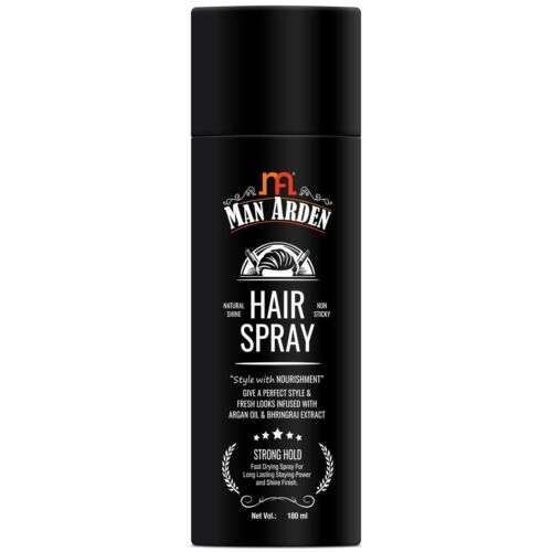 Man Arden Strong Hold Hairspray with Argan Oil for Nourishing Styling - 180ML