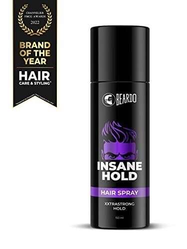 Beardo Insane Hold Hair Spray: Xxstrastrong Hold for Extreme Styles, 150ML