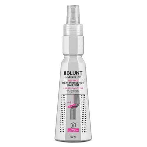 BBlunt Hot Shot Heat Protection Mist: Damage Shield for Hair with Grapeseed Oil, 150ML