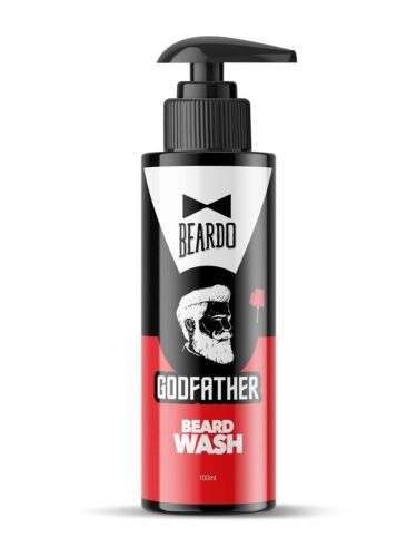 Beardo Godfather Beard Wash: Aromatic Woody Scent for Men, Deep Cleanses & Conditions, 100ML