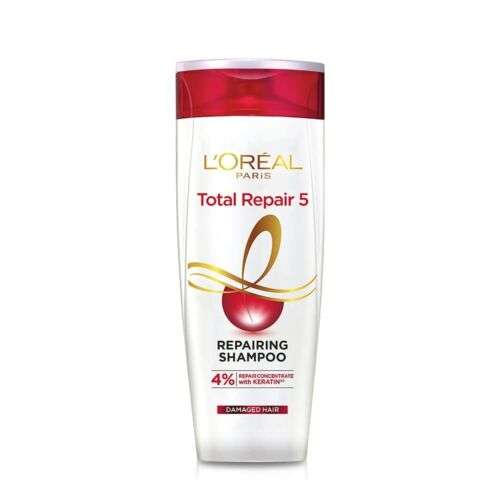 L'Oreal Paris Total Repair 5: Repairing Shampoo for Damaged Hair with Keratin XS, 192.5ml