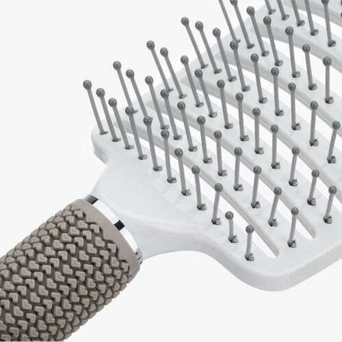 Curved Comb Fluffy Hair Brush Scalp Massager: Detangle, Style, and Massage for Healthy Hair