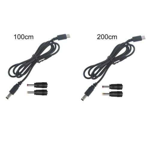 USB C to 5.5x2.1mm, 3.5x1.35mm, 4.0x1.7mm 15V PD Power Cable for Laptops, Devices, and More