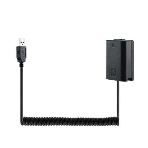USB Power Adapter Cable for NP-FW50 Dummy Battery for Sony A5100 A6000 Cameras