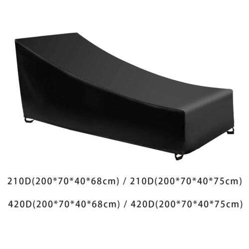 Waterproof Patio Chaise Lounge Cover for Outdoor Protection - 78.7''x 27.6''h