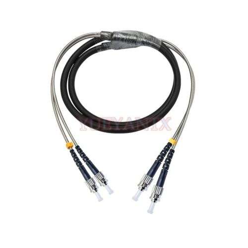3M FTTH Field Cable Outdoor ST-ST Duplex Multimode Fiber Optic Cable Patch Cord for High-Speed Data Transmission.