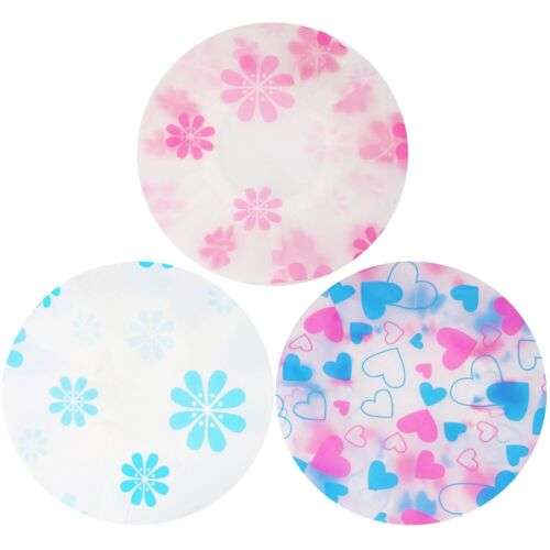3-Pack Waterproof Reusable Shower Caps for Protecting Hair in the Bath