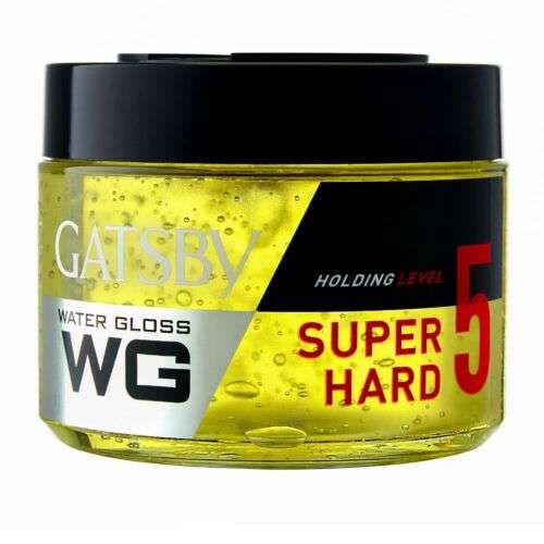 Gatsby Water Gloss Super Hard Wet Look Hair Gel for Long-Lasting Shine and Extreme Hold