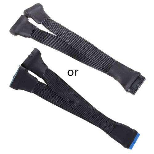 USB Y Splitter Adapter for Motherboard Extension: 19/20 Pin Female to Dual Header