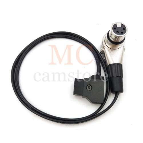 Professional D-Tap to XLR 4-Pin Female Right Angle Power Cable for ARRI Cameras and Monitors