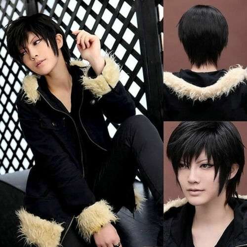Anime Inspired Short Black Wig for Men - Perfect for Cosplay and Everyday Style