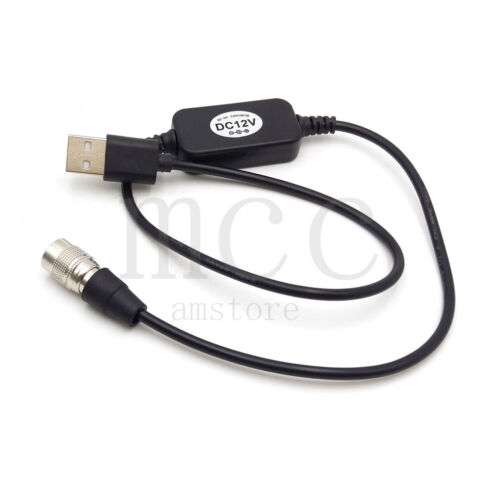 Sound Devices 664/688 & Zoom F4/F8 Power Cable Boost: 12V USB to Hirose 4-Pin (24") for Recording Gear