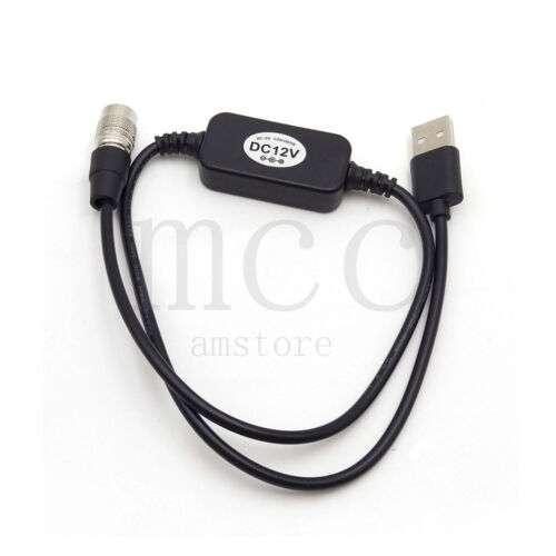 Boost 12V USB to Hirose 4-Pin Power Cable for Sound Devices 664/688, Zoom F4/F8 Recorders