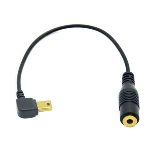 Mini USB to 3.5mm Microphone Adapter Cable for Enhanced Audio Recording