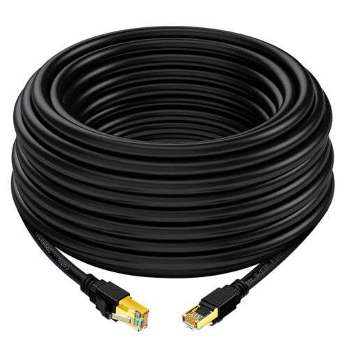 Ultra Fast 40Gbps Cat8 Ethernet Cable for Gaming, Streaming, and Office - Gold Plated RJ45 Connectors