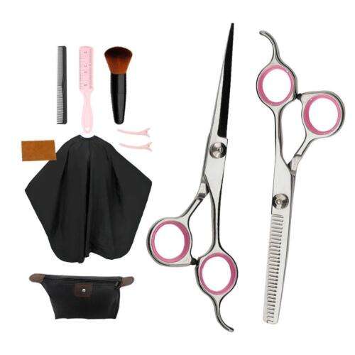 Professional Hairdressing Scissors and Cutting Cape Set for Salon and Home Use