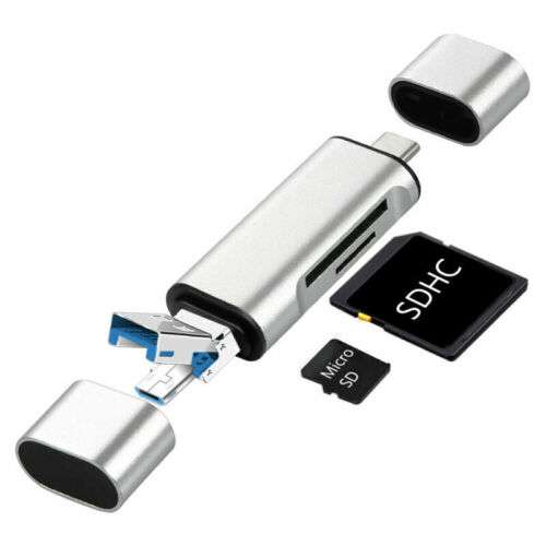 High-Speed OTG SD/TF Card Reader for Smartphones & Tablets - USB 3.0 Type-C Micro SDXC/SDHC/MMC Adapter