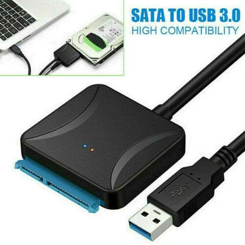 SATA to USB 3.0 Adapter for 2.5" & 3.5" HDD/SSD Hard Drives - Easy Data Transfer and External Storage Creation