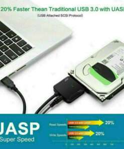 Alternative view of SATA to USB 3.0 Adapter for 2.5" & 3.5" HDD/SSD Hard Drives - Easy Data Transfer and External Storage Creation