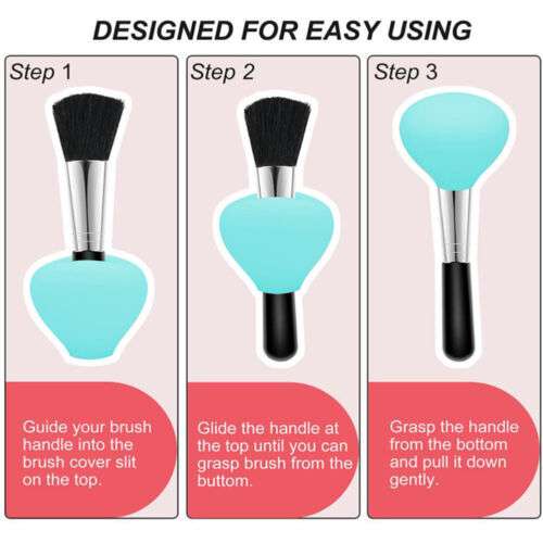Travel-Friendly Silicone Makeup Brush Cover: Protect & Organize Your Brushes On-The-Go