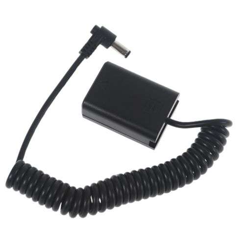 NP-FW50 Battery Pack Adapter for 5.5x2.1mm Male Plug Coupler for External Powering of Cameras and Devices