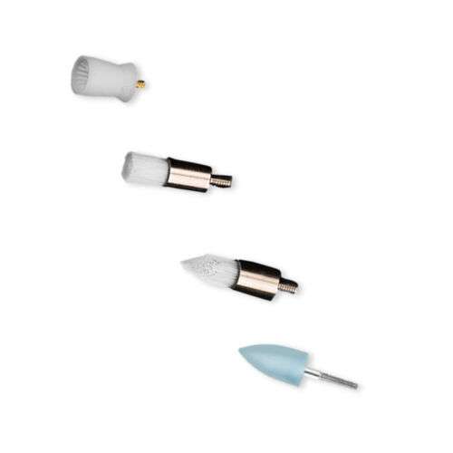 Four-Pack Electric Tooth Polisher Brush Heads for Deep Cleaning and Whitening.