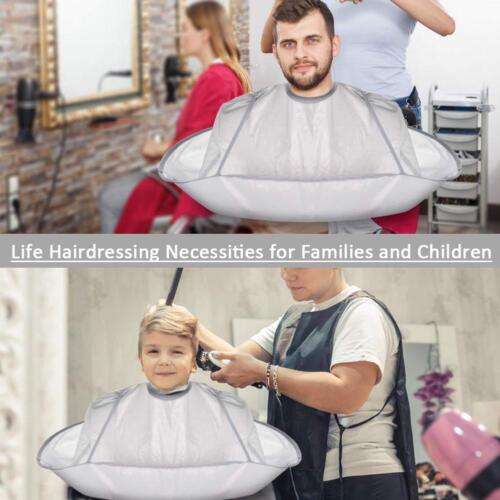 Professional Salon Hair Cutting Cape with Catcher for Family Use