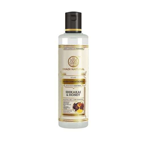 Khadi Natural Shikakai Honey Hair Conditioner - SLS & Paraben Free for Soft, Shiny, and Healthy Hair (210ml)