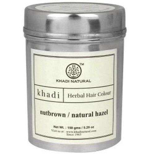 Khadi Natural Hair Color for a Rich Nut Brown Shade, 150g - Safe & Gentle for Hair