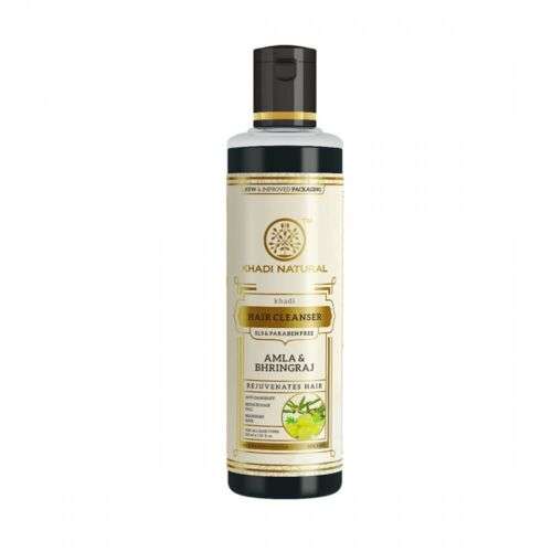 Khadi Natural Amla & Bhringraj Shampoo for Hair Growth and Strengthening, 210ml, SLS & Paraben Free