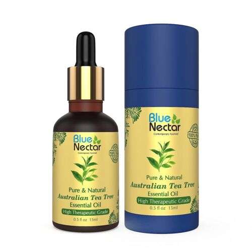 Blue Nectar Pure Australian Tea Tree Essential Oil for Skin, Hair, and Nail Care - 15ml