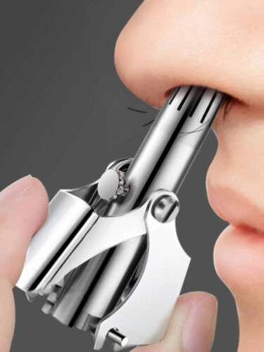 Precise Stainless Steel Nose & Ear Hair Trimmer for Painless Removal