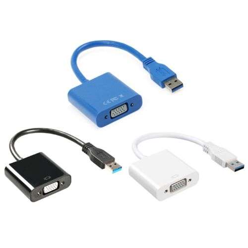 High-Speed USB to VGA Adapter for External Monitor Display