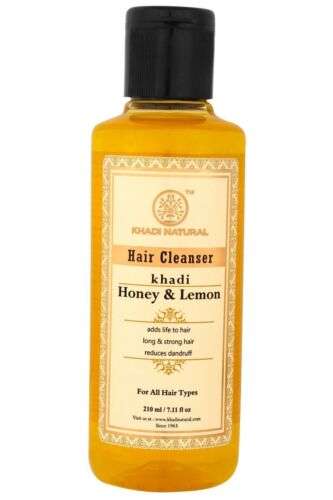 Khadi Natural Honey & Lemon Hair Cleanser (Shampoo) for Gentle & Nourishing Hair Wash, 210ml