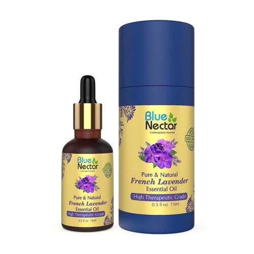 Blue Nectar French Lavender Essential Oil: Relaxing & Calming Skin Therapy (15ml)